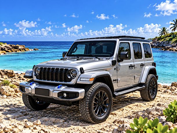 Jeep Wrangler Hybride Cabrio met elektrisch Sunroof Unlimited 4xe 380 (GR)