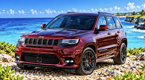 Jeep Grand Cherokee V6 rood met Sunroof